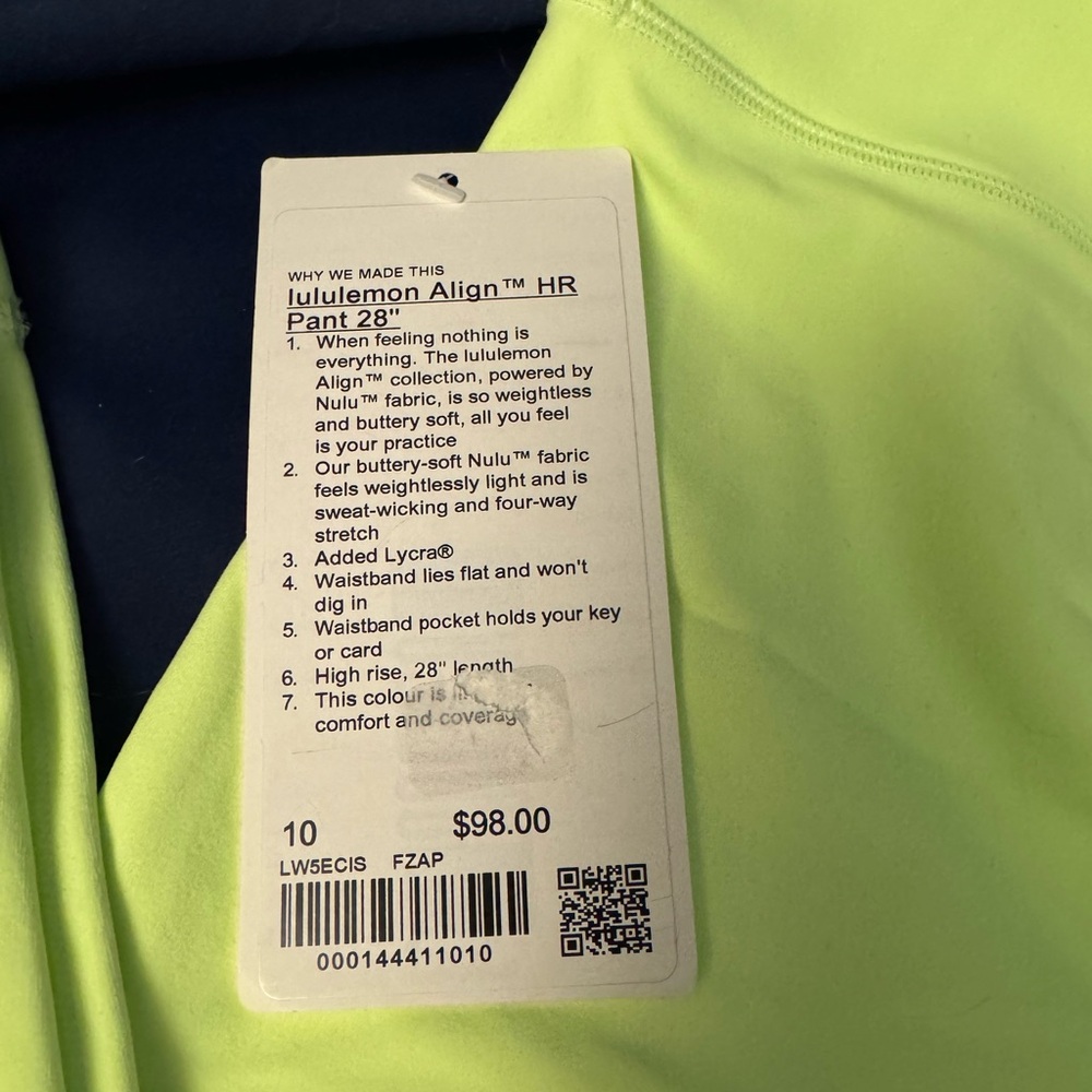 lululemon athletica Neon Yellow Leggings - Picture 2 of 4